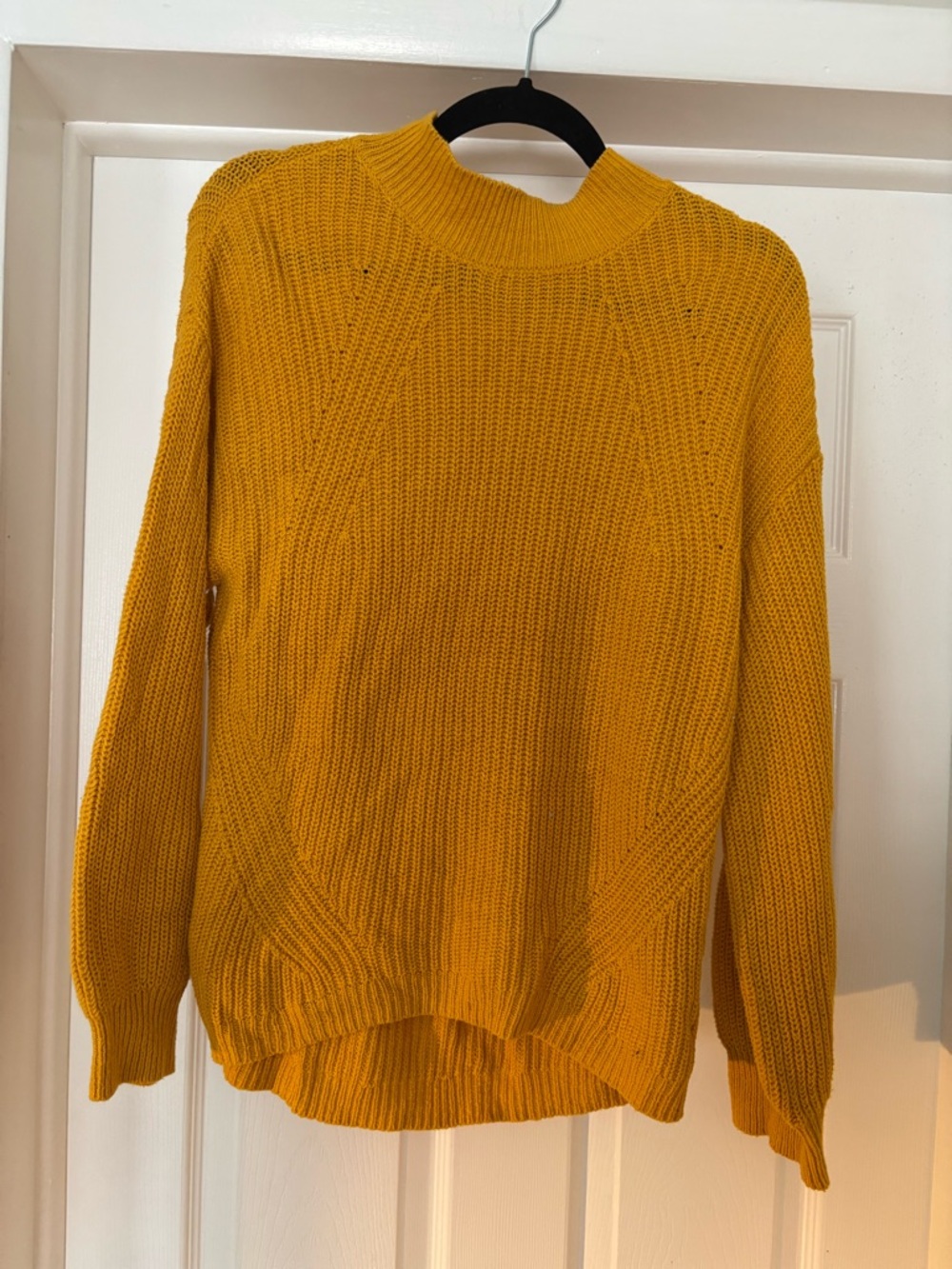 Old Navy Mustard Yellow Ribbed Turtleneck Sweater